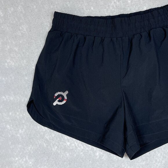 Peloton Short Womens Small Black Elastic Waist Inseam 3.5” Lined Polyester Blend - Picture 3 of 11